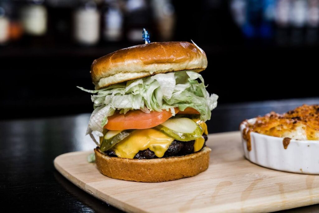 A burger.