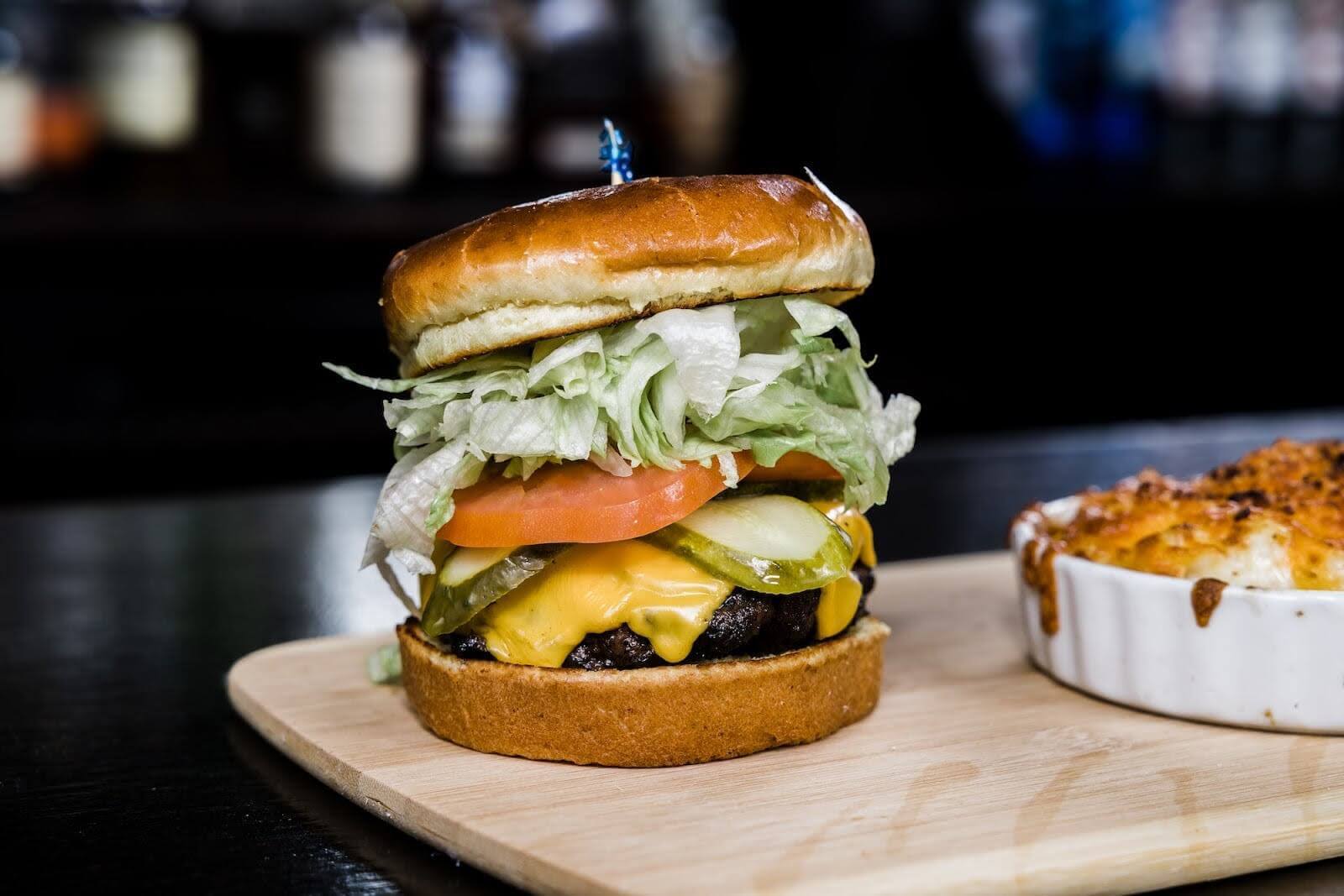 A burger.