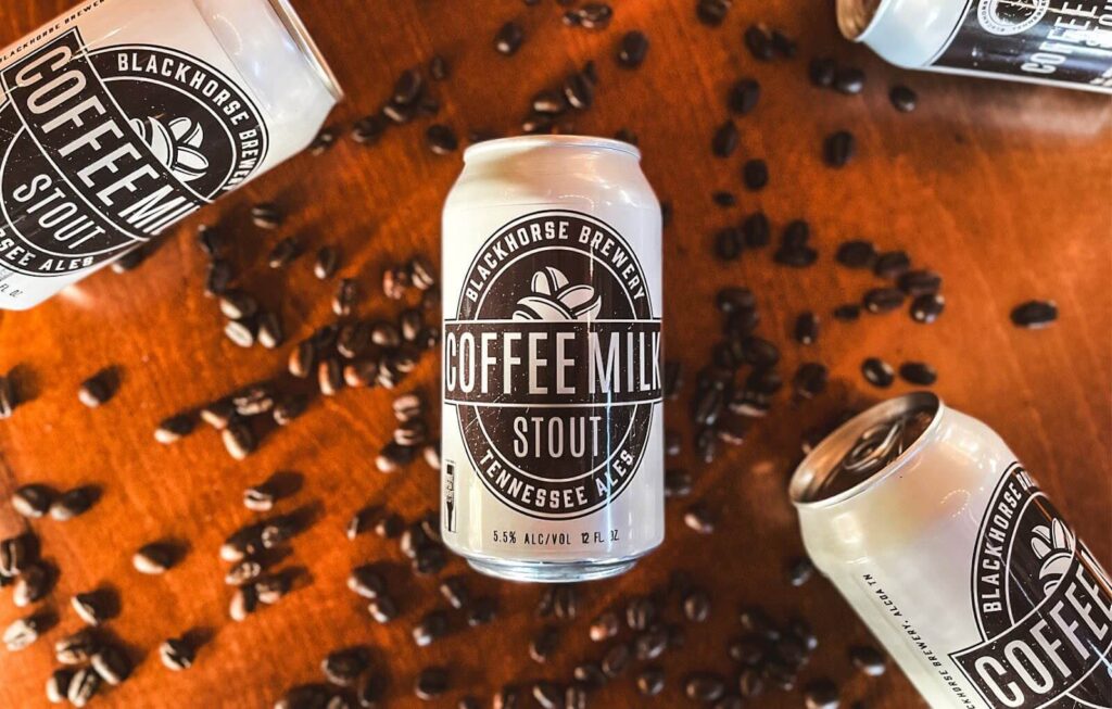 A can of Coffee Milk Stout beer.